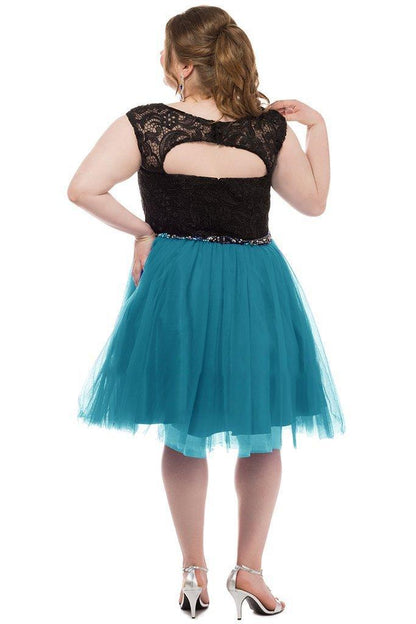 Sydneys Closet Plus Size Short Prom Dress - The Dress Outlet
