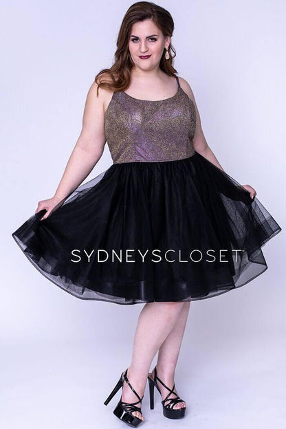 Sydneys Closet Short Homecoming Plus Size Prom Dress - The Dress Outlet