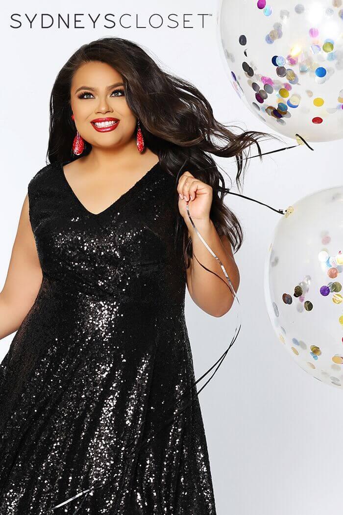Sydneys Closet Short Plus Size Homecoming Prom Dress - The Dress Outlet
