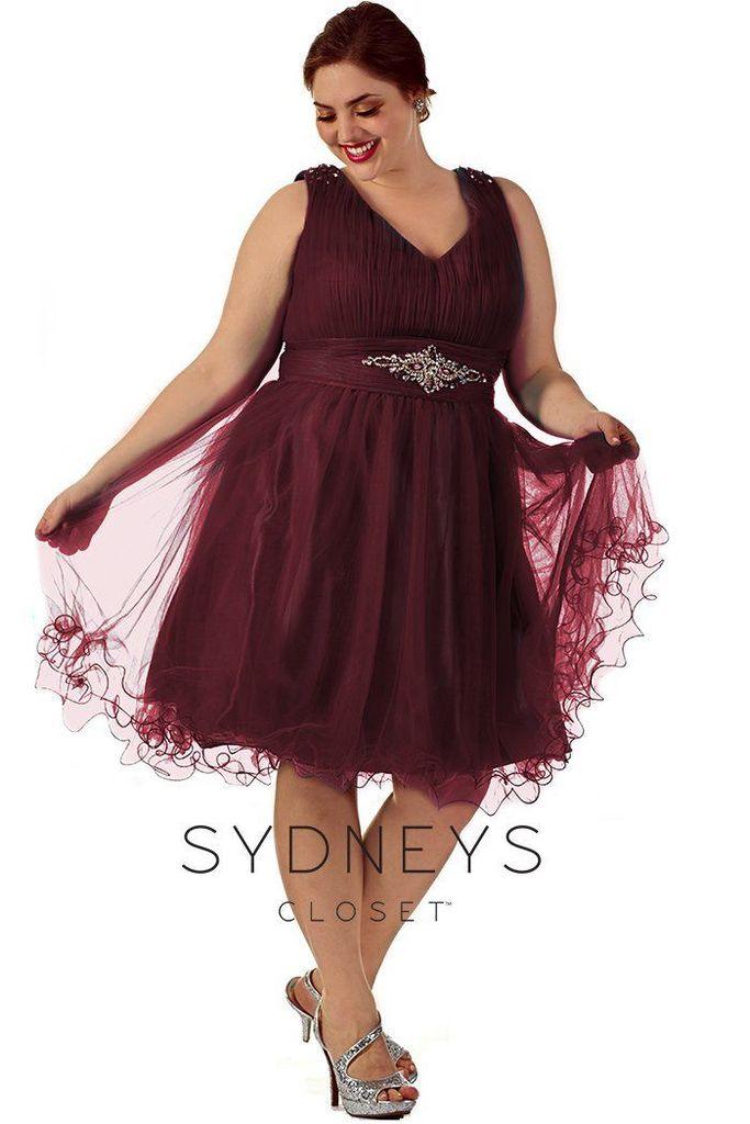 Sydneys Closet Short Plus Size Prom Dress