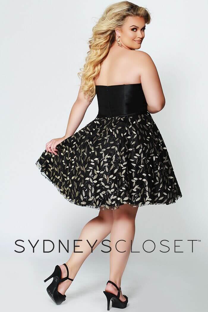 Sydneys Closet Short Plus Size Strapless Homecoming Dress