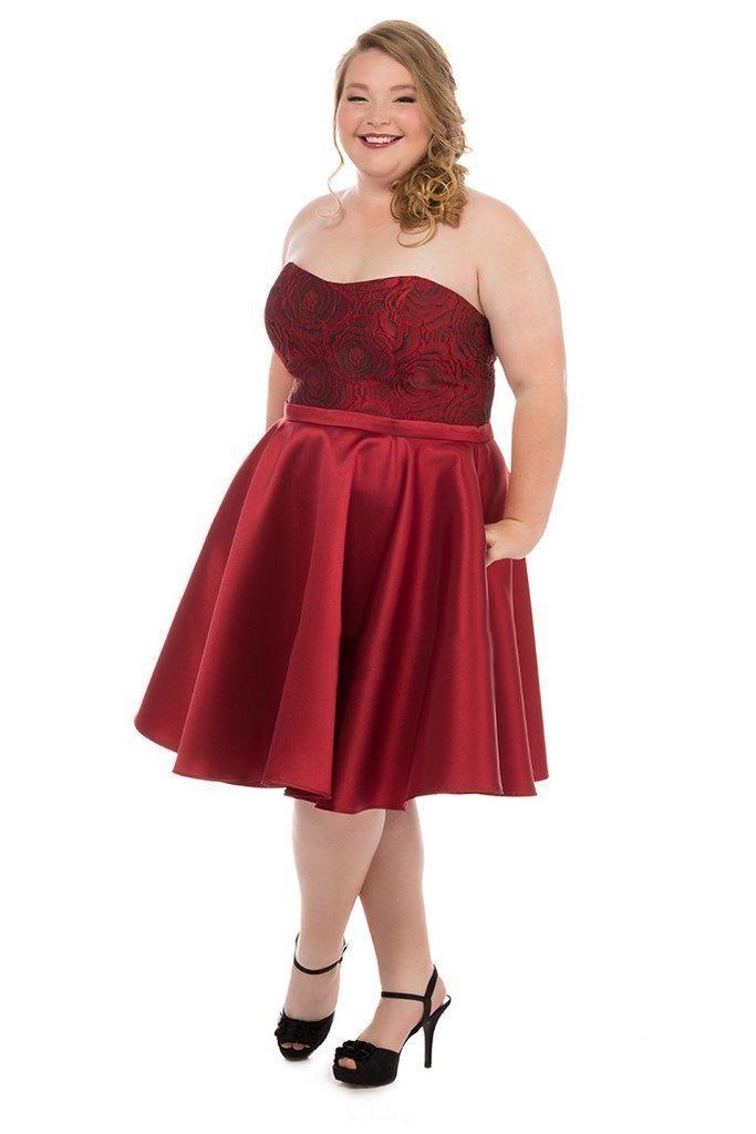 Sydneys Closet Short Prom Plus Size Dress - The Dress Outlet