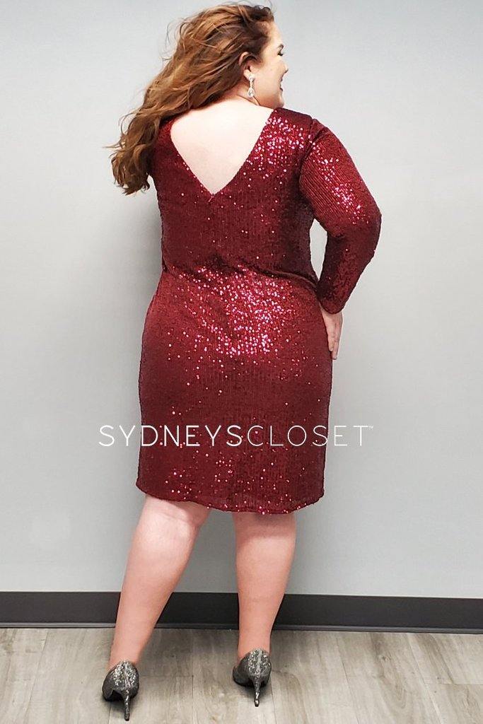 Sydneys Closet Sophisticated Flair Party Dress - The Dress Outlet