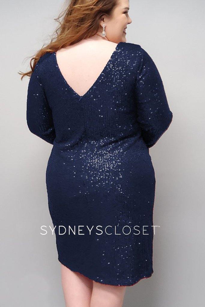 Sydneys Closet Sophisticated Flair Party Dress - The Dress Outlet
