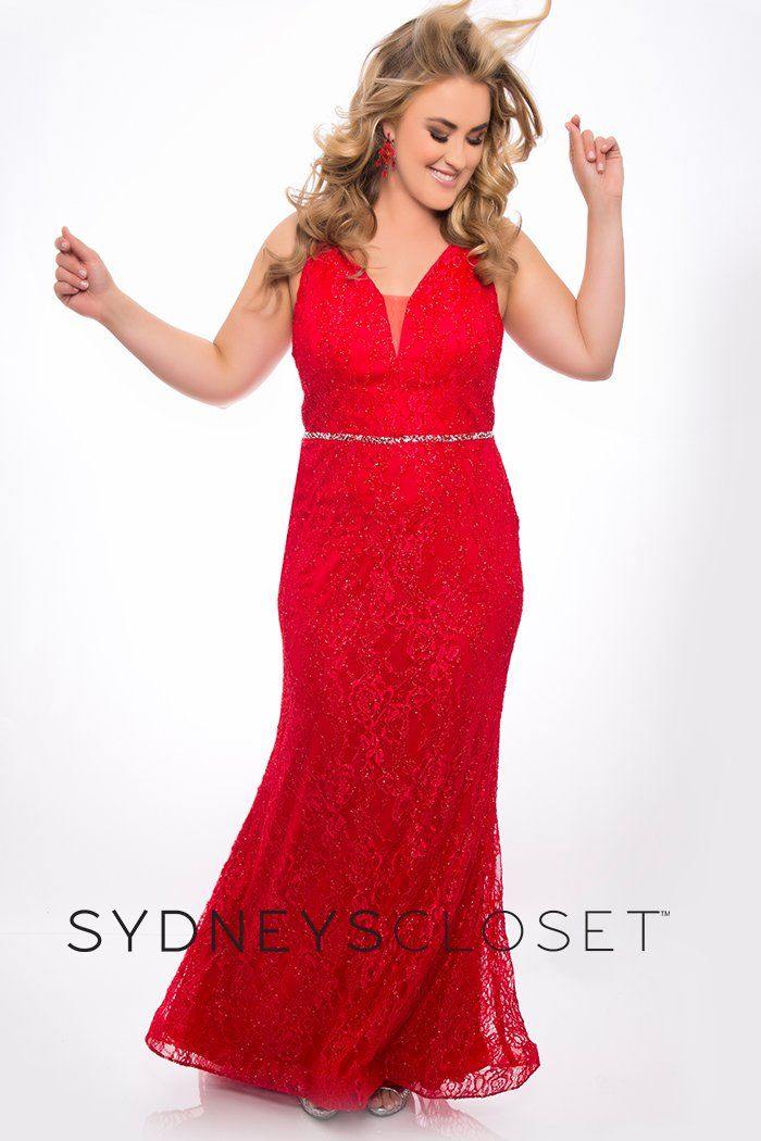 Sydneys Closet Sparkling Long Prom Dress