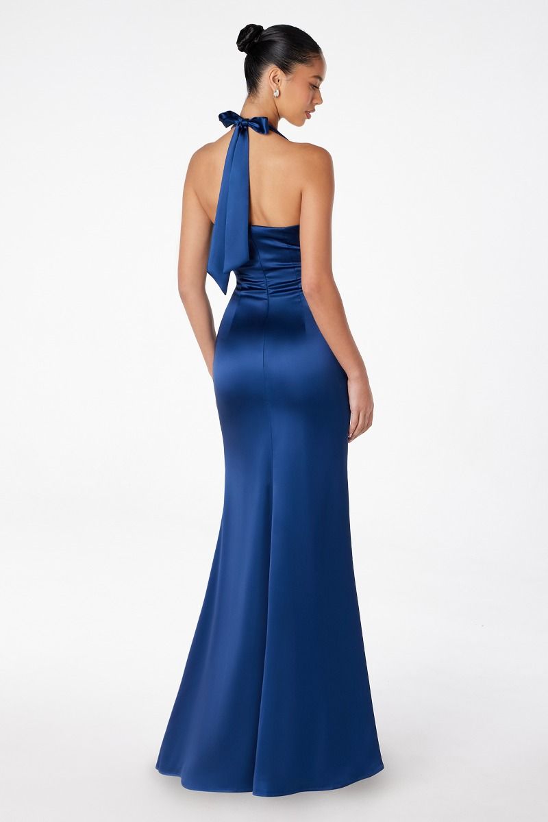 Formal Dresses Long Fitted Formal Evening Gown Navy
