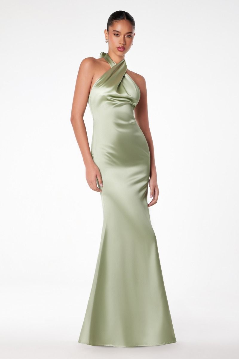 silver sequin bridesmaid dresses Silver Sequin Scoop Neck Gown 2 / Silver