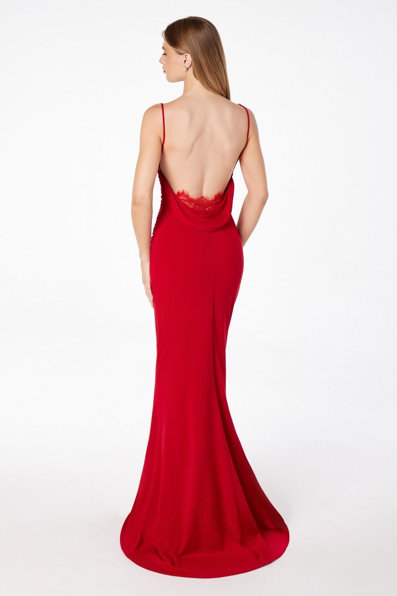 Cowl Floor-Length Jersey Occasion Mermaid Astee T2008