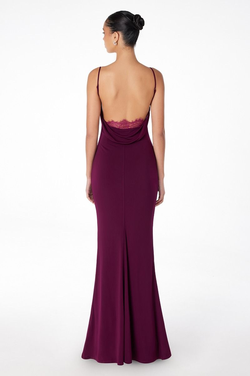Cowl Floor-Length Jersey Occasion Mermaid Astee T2008