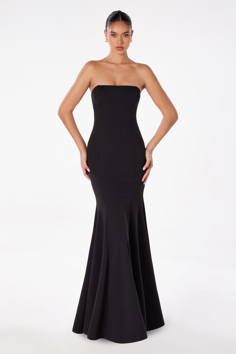 Formal Dresses Fitted Formal Long Evening Prom Dress Black