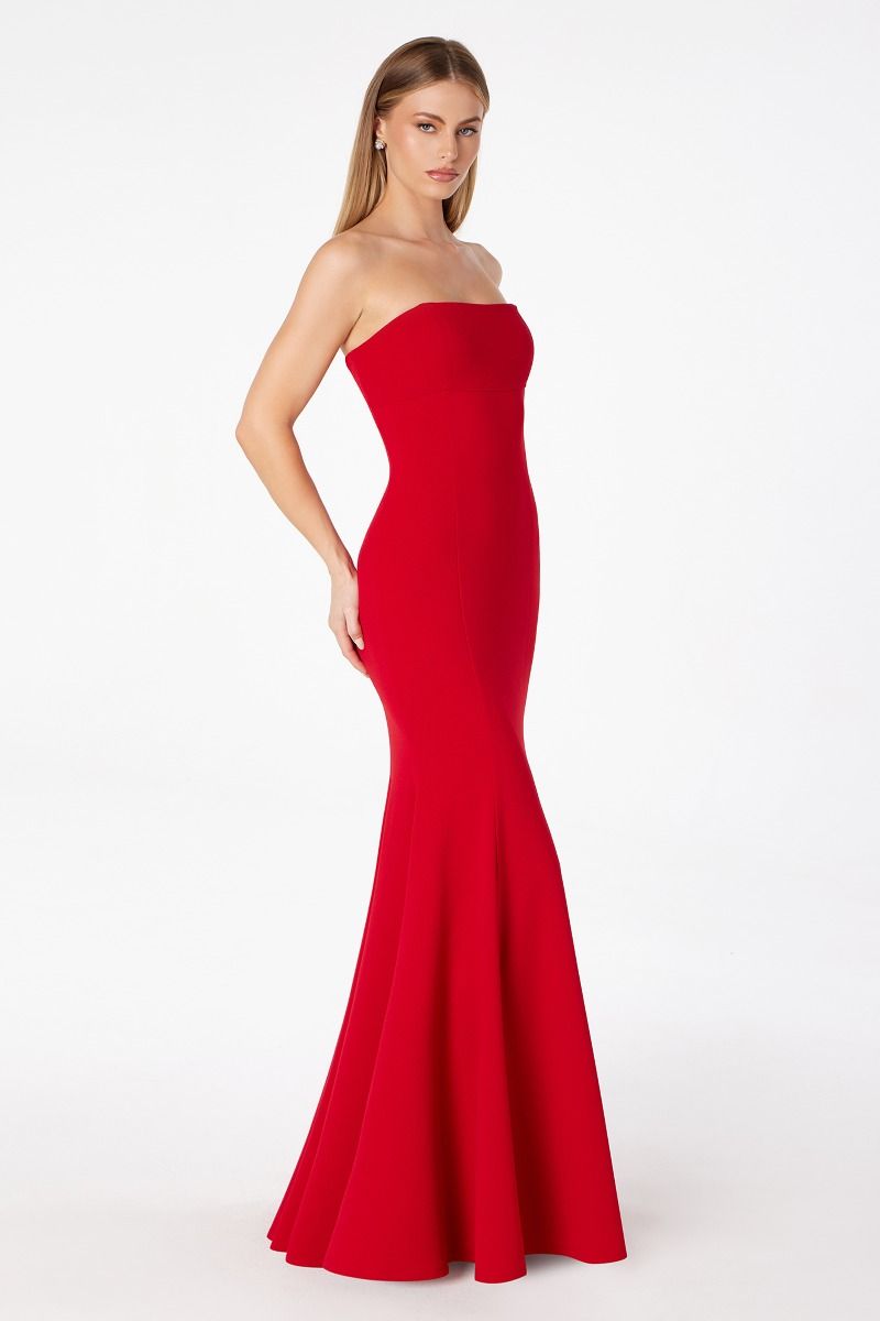 Formal Dresses Fitted Formal Long Evening Prom Dress Red