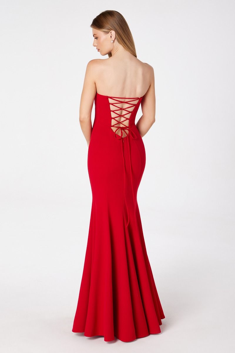 Formal Dresses Fitted Formal Long Evening Prom Dress Red