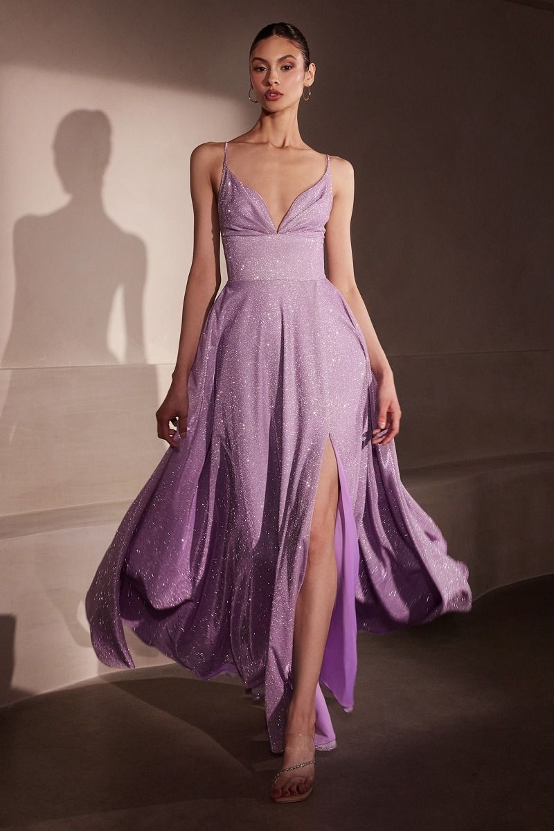 fitted lace wedding dress A-Line Tulle Off Shoulder Light Purple Tiered Long Prom Dresses Custom Color / US12 main image 0