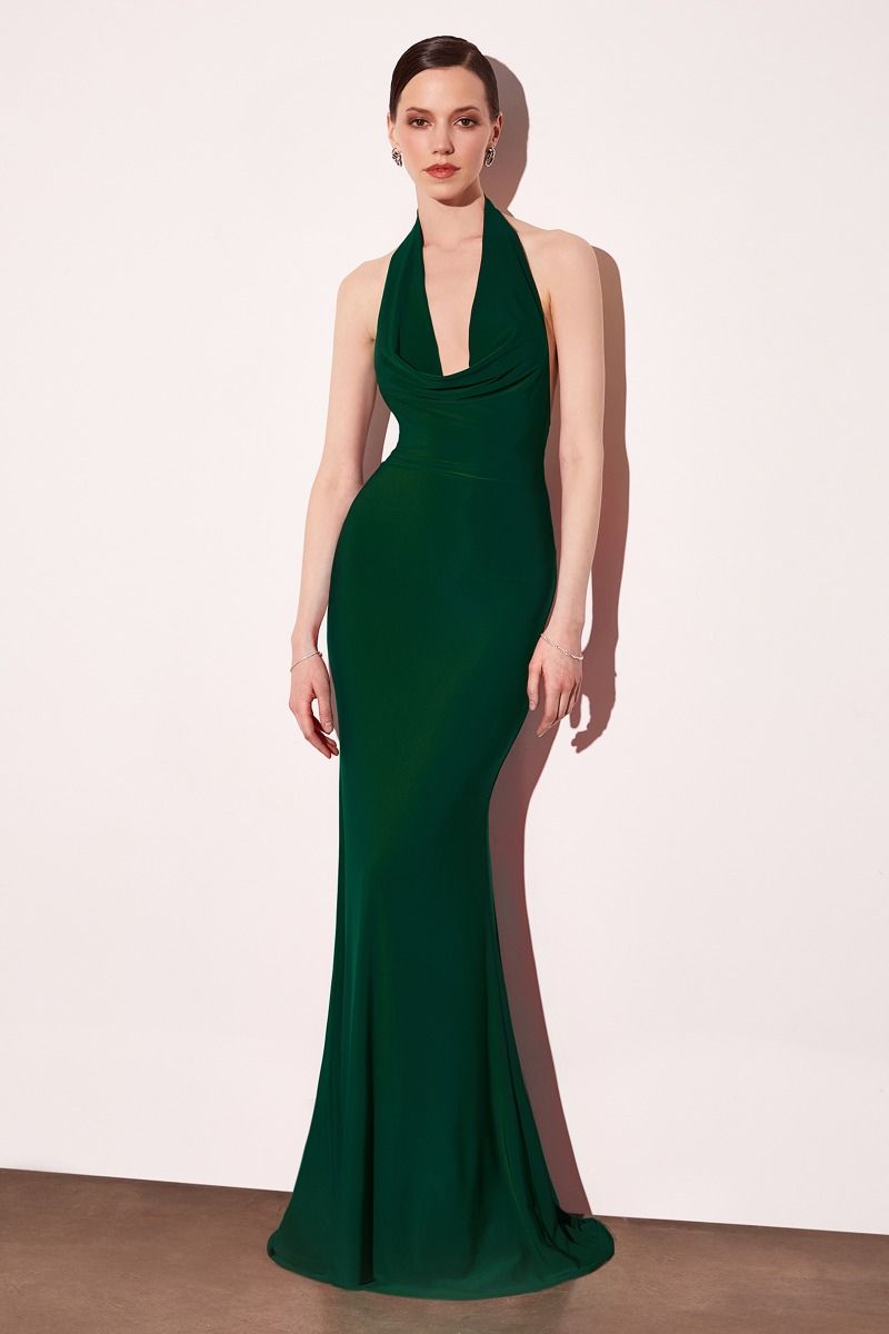 Prom Dresses Fitted Long Formal Evening Prom Dress Emerald
