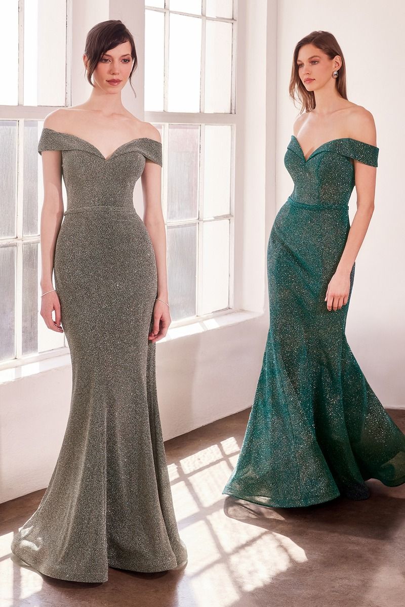 LaDivine T602 Long Mermaid Formal Glitter Prom Dress