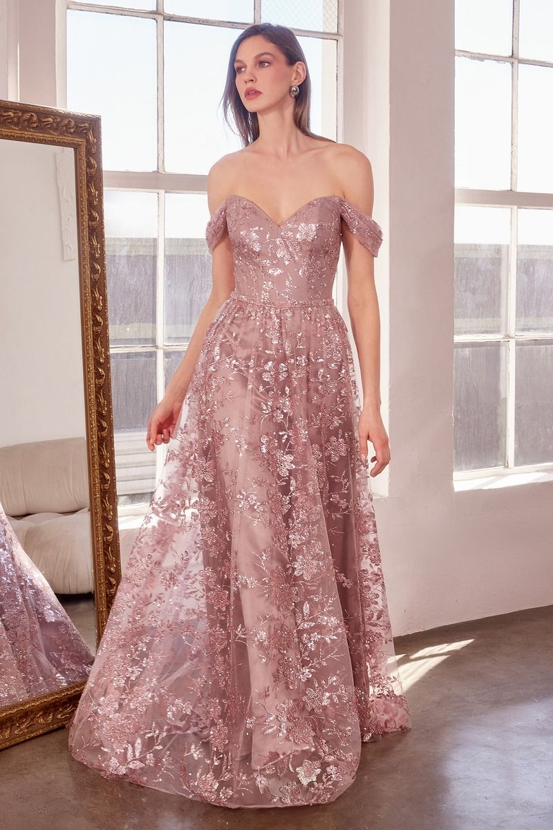 Prom Dresses A Line Long Glitter Print Formal Prom Dress Amoris T607