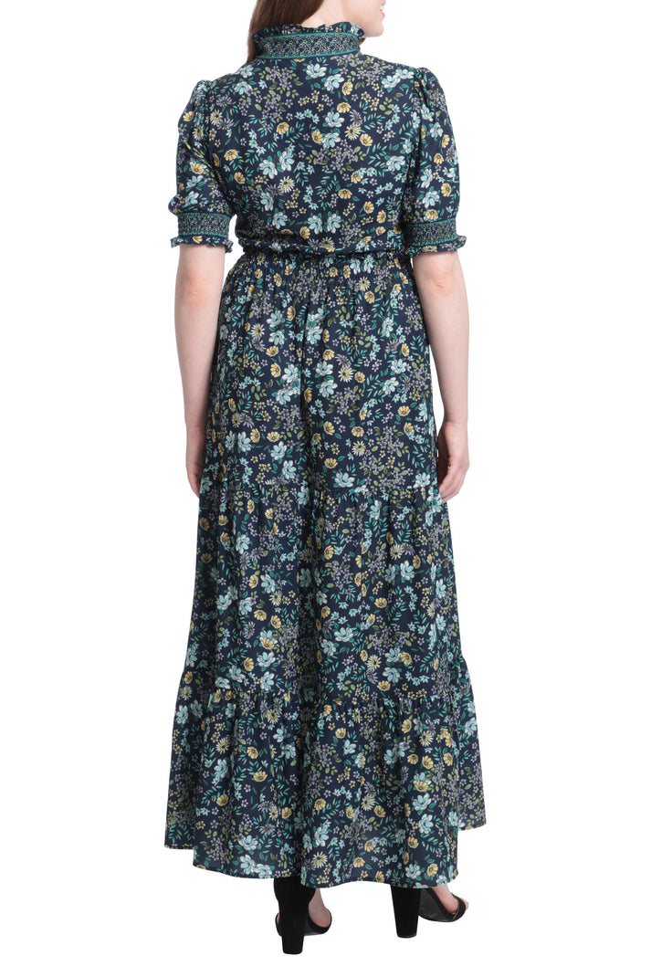 London Times T6141M Long A Line Formal Floral Evening Dress