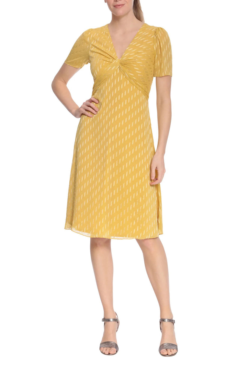 London Times T6337M Short A Line Knee Length Cocktail Dress