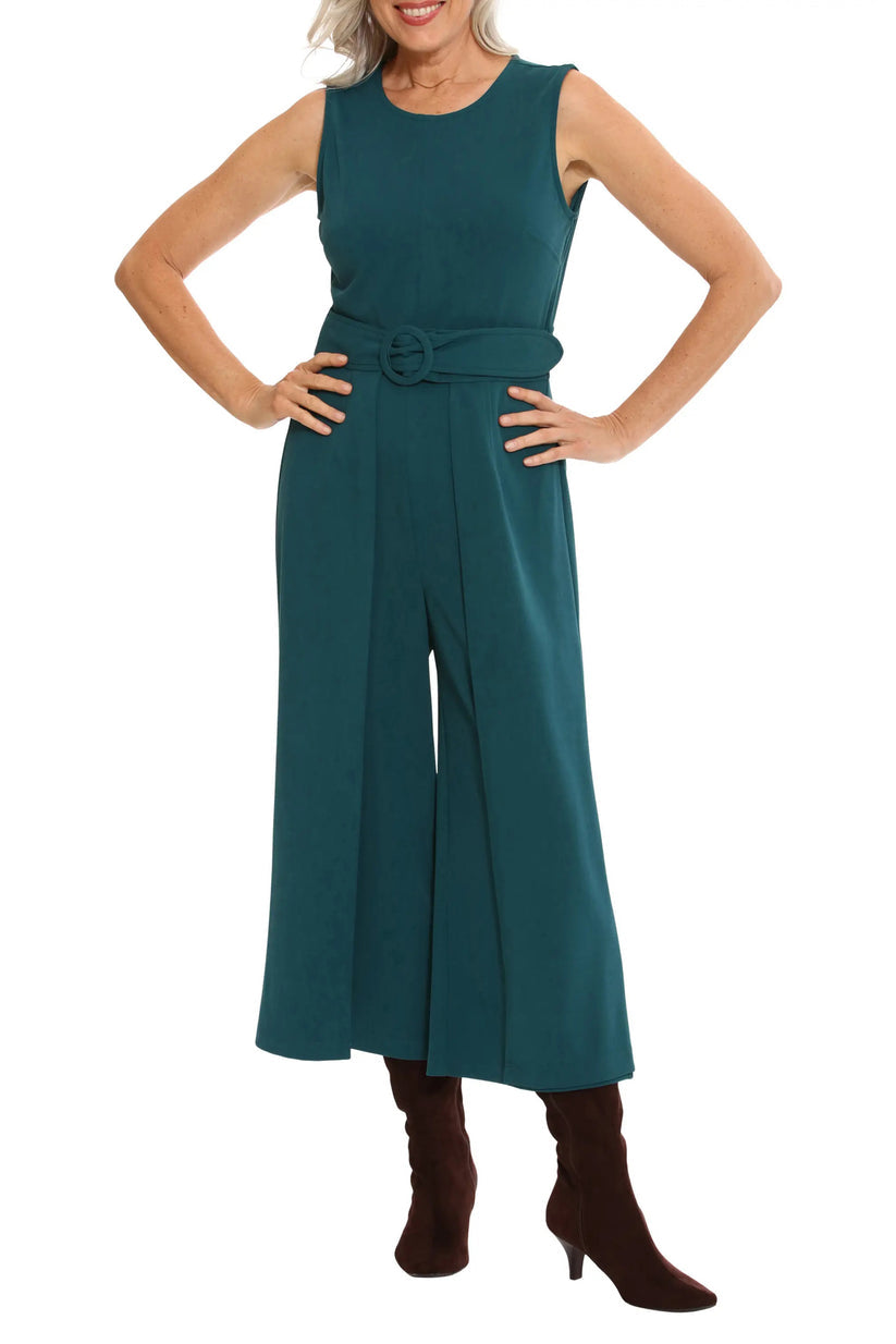 London Times T6559M Long Formal Sleeveless Jumpsuit