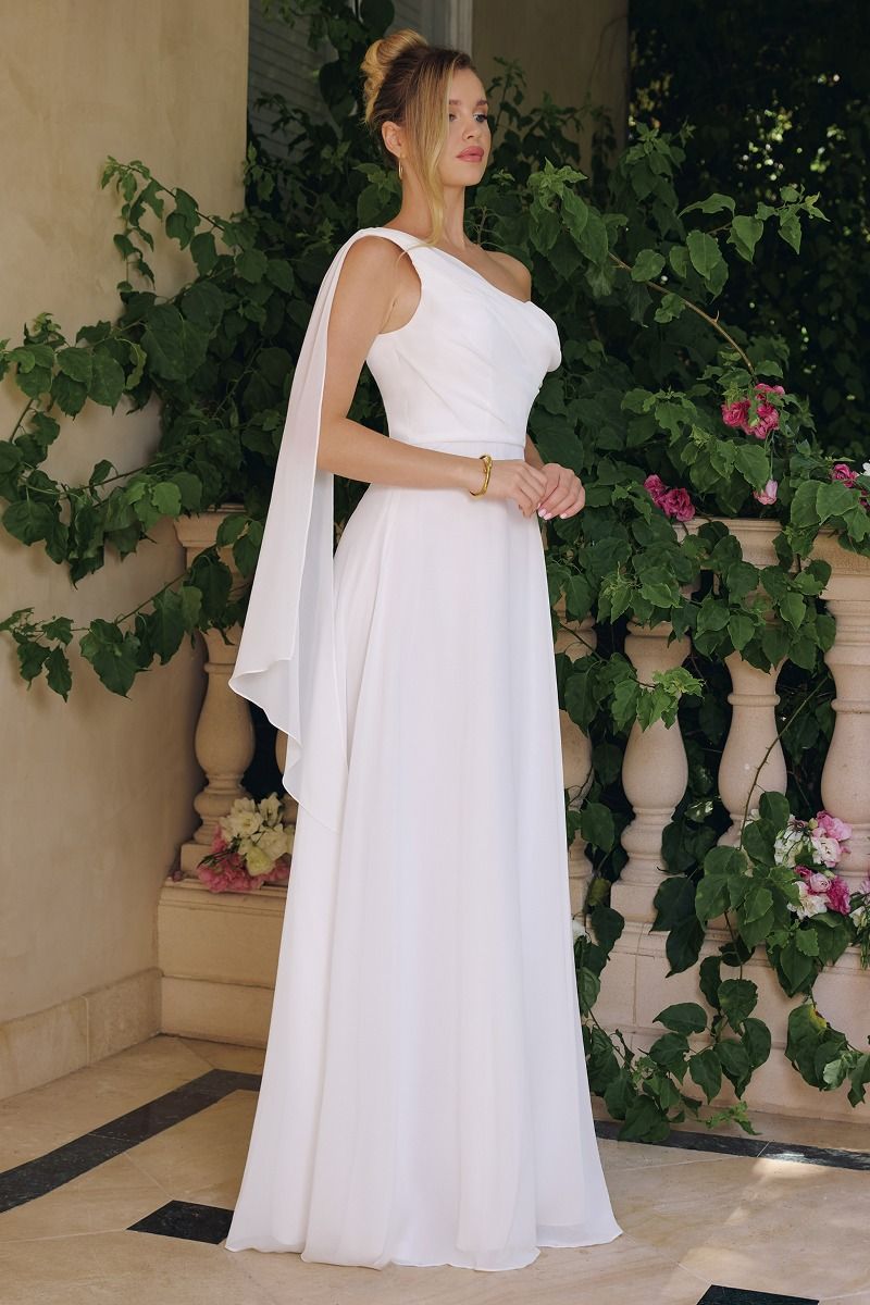 Wedding Dresses Long Corset Bridal Wedding Dress Off White