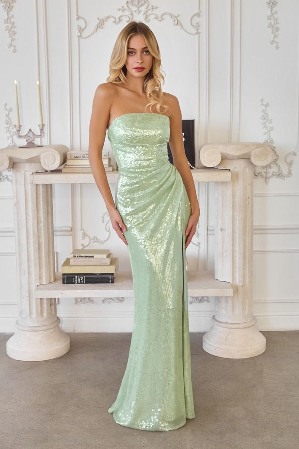 Long Formal Fitted Sequin Prom Dress Amoris T724