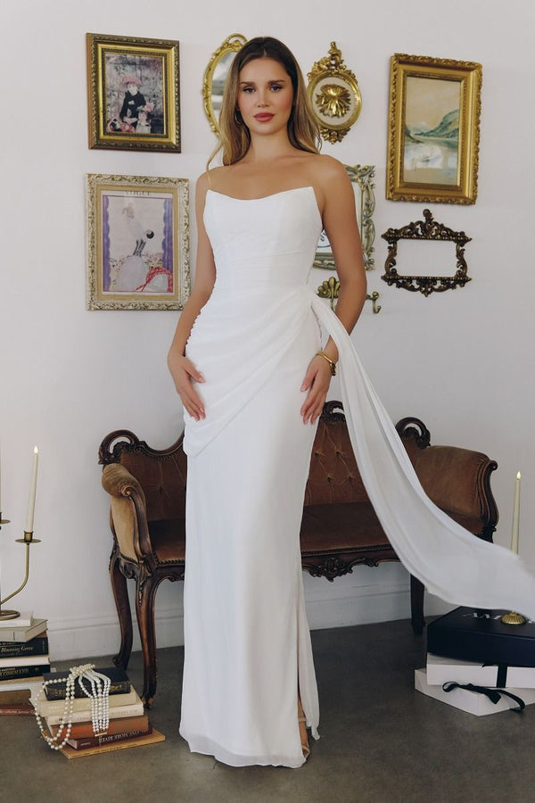 Amoris T726W Long Fitted Wedding Bridal Gown