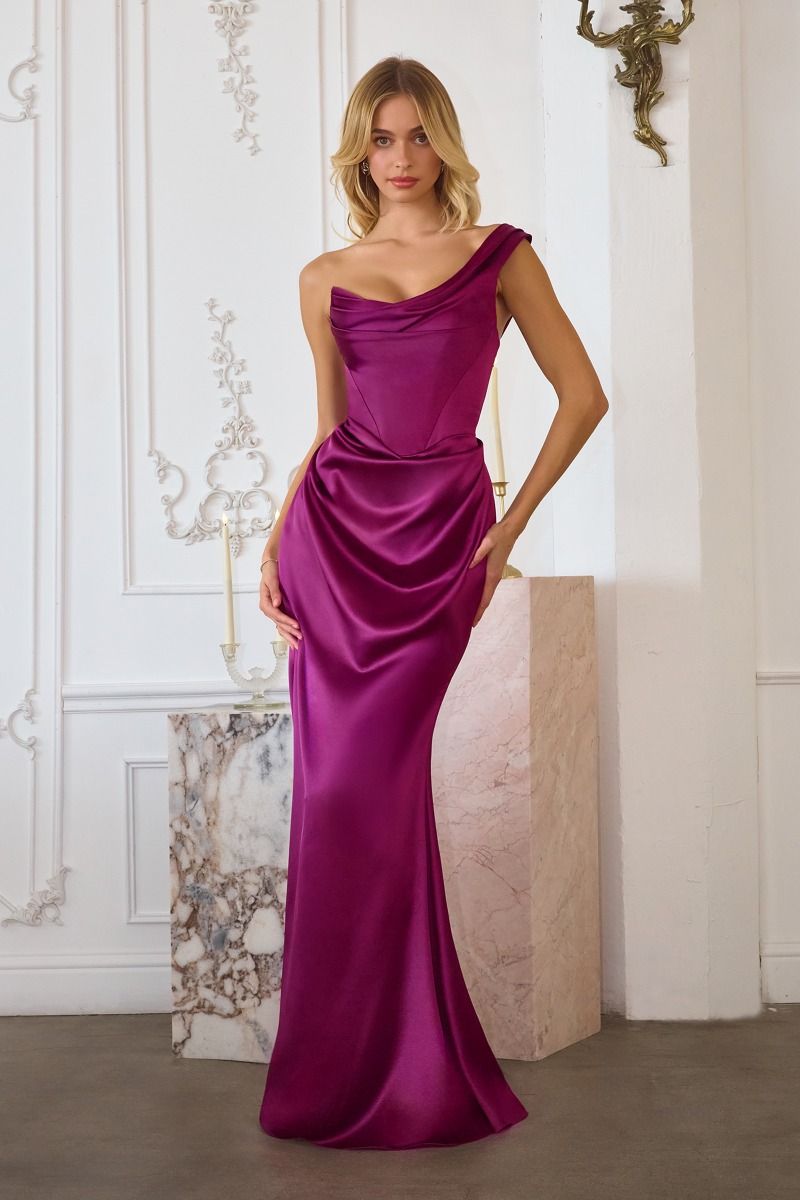 Prom Dresses Mermaid Fitted Formal Long Prom Dress Berry