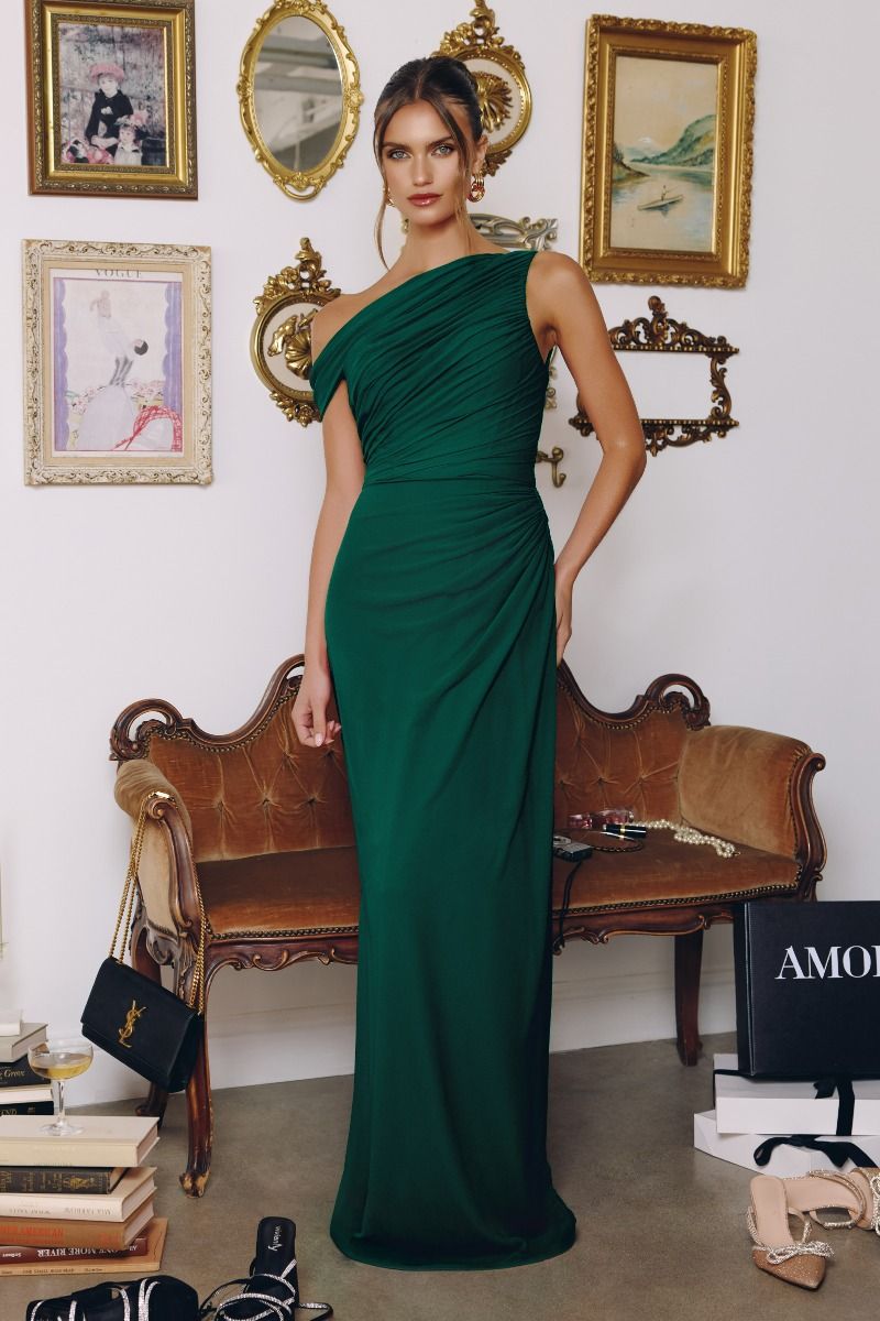Prom Dresses Beaded Fitted Formal Long Prom Dress Evening Emerald