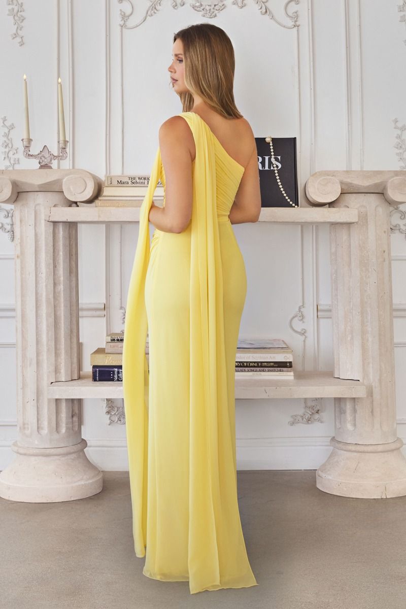 Prom Dresses Beaded Fitted Formal Long Prom Evening Dress Lt Yellow