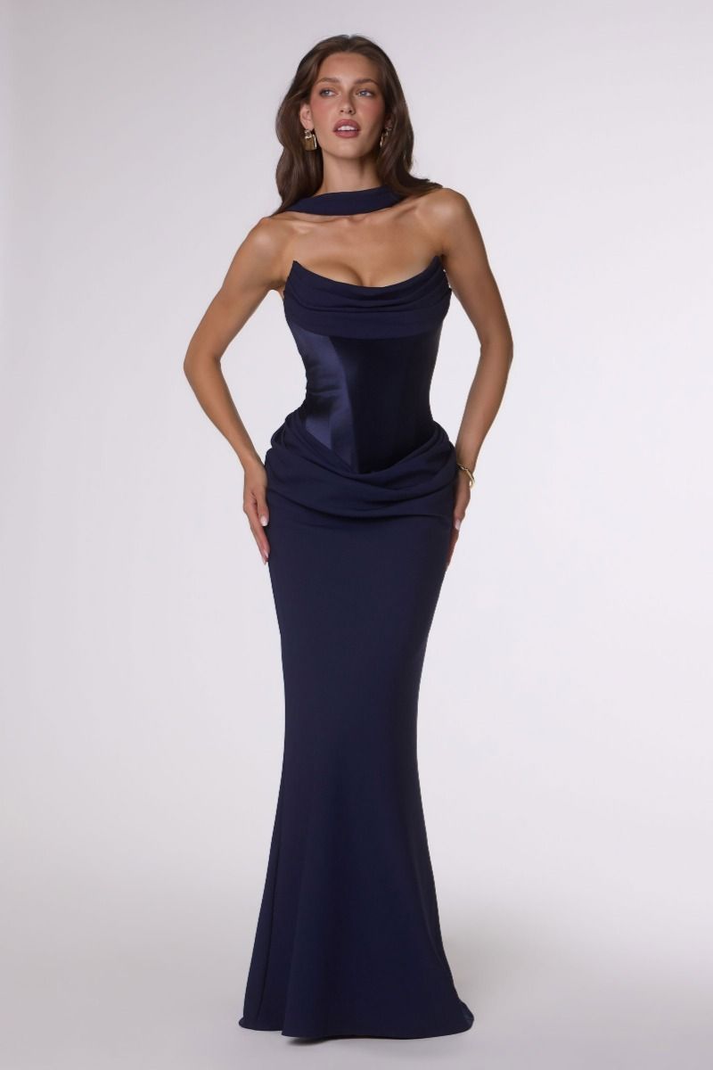 Cowl Crepe Mermaid Formal Gown | Amoris T732 The Dress Outlet Cowl Crepe Mermaid Formal Gown | Amoris T732 The Dress Outlet