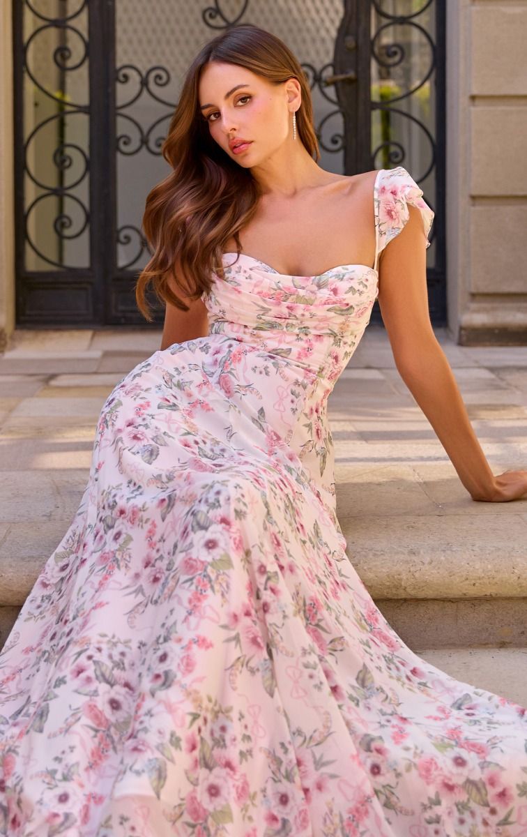 Sweetheart Floor-Length Chiffon Prom A-Line Amoris T749