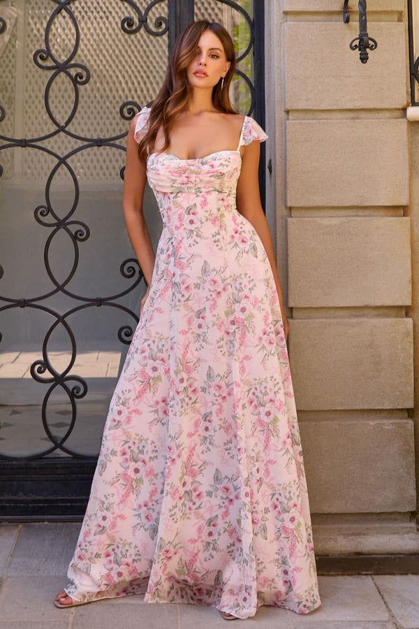 Sweetheart Floor-Length Chiffon Prom A-Line Amoris T749