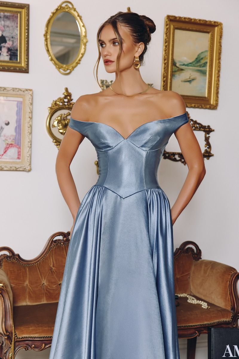 Prom Dresses Long Formal A Line Prom Evening Dress LT Blue