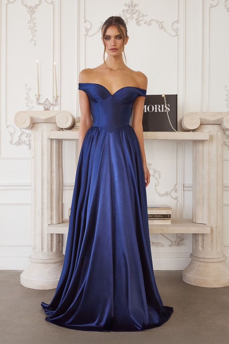 Prom Dresses Long Formal A Line Prom Evening Dress Navy