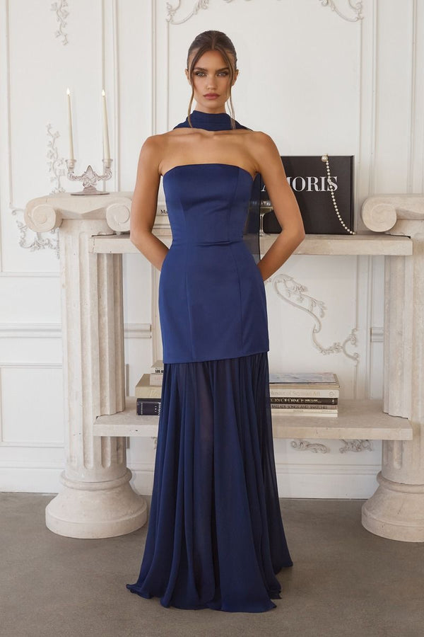 Long Pleated Formal Prom Dress Amoris T825