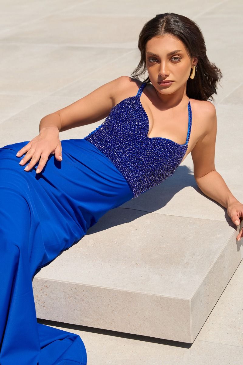 LaDivine T9002 Long Beaded Formal Mermaid Prom Dress