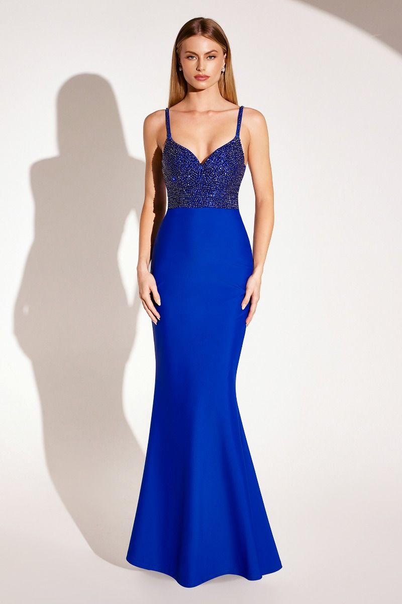 LaDivine T9002 Long Beaded Formal Mermaid Prom Dress