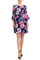 Cocktail Dresses Floral Print Short Cocktail Dress Navy Fuchsia