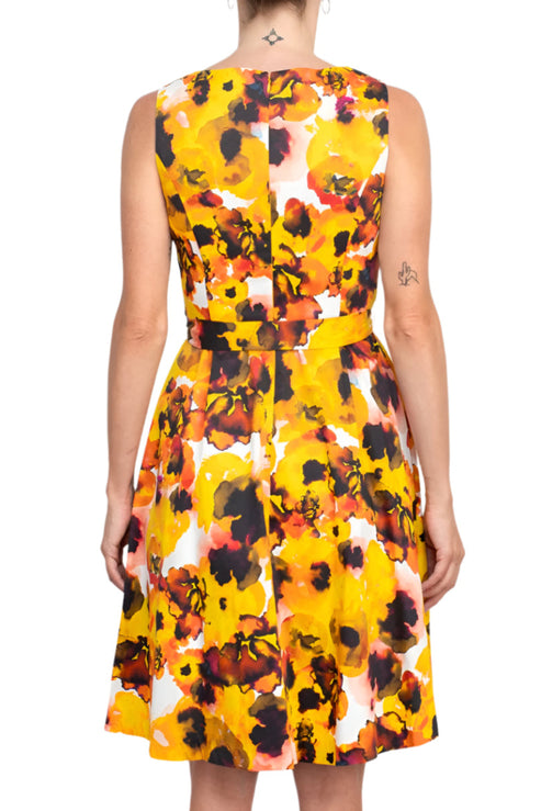 T Tahari TD901016 Printed Short Coctail Dress