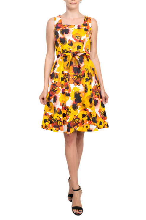 T Tahari TD901016 Printed Short Coctail Dress