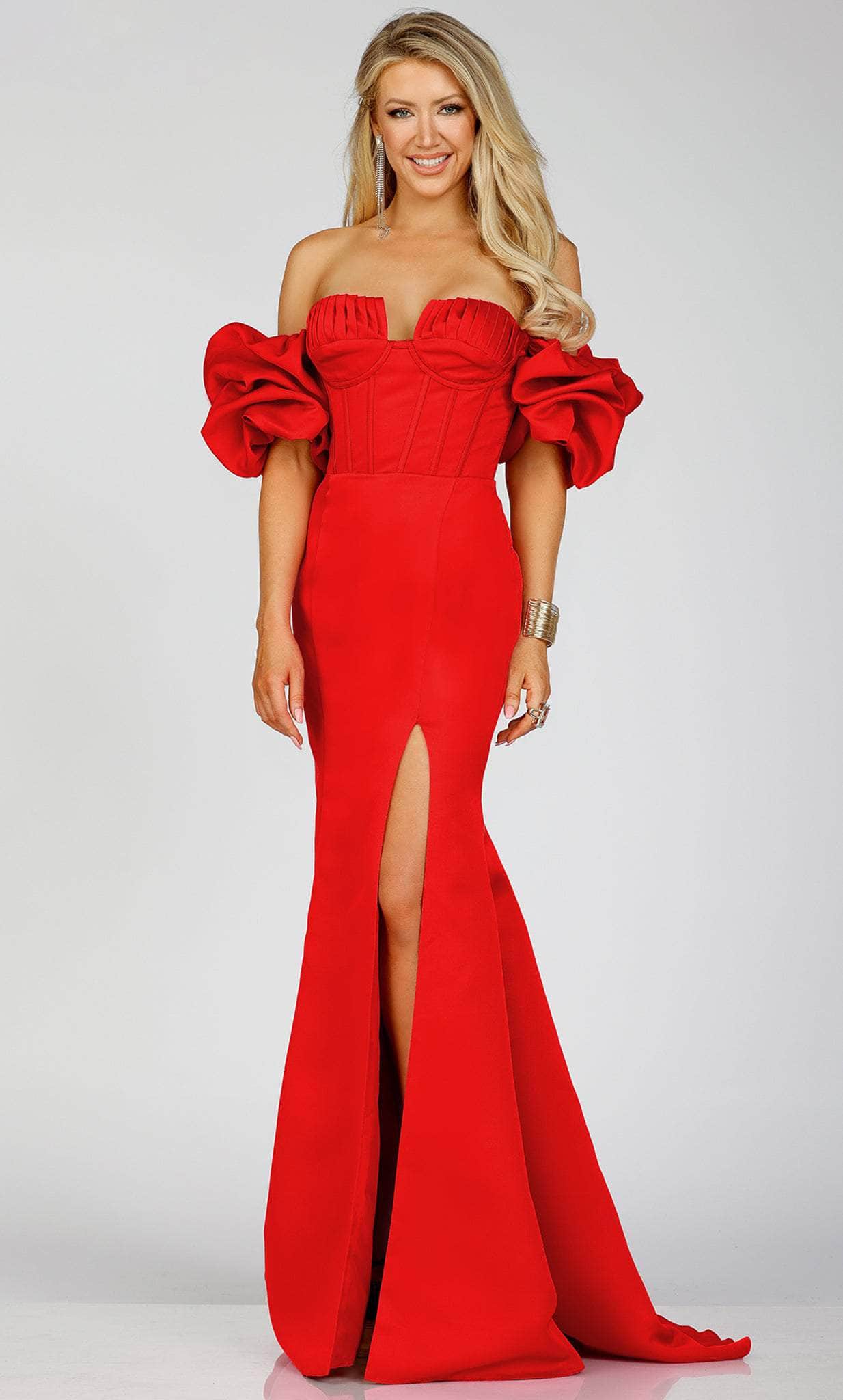 Prom Dresses Long Ruffle Formal Prom Dress Red