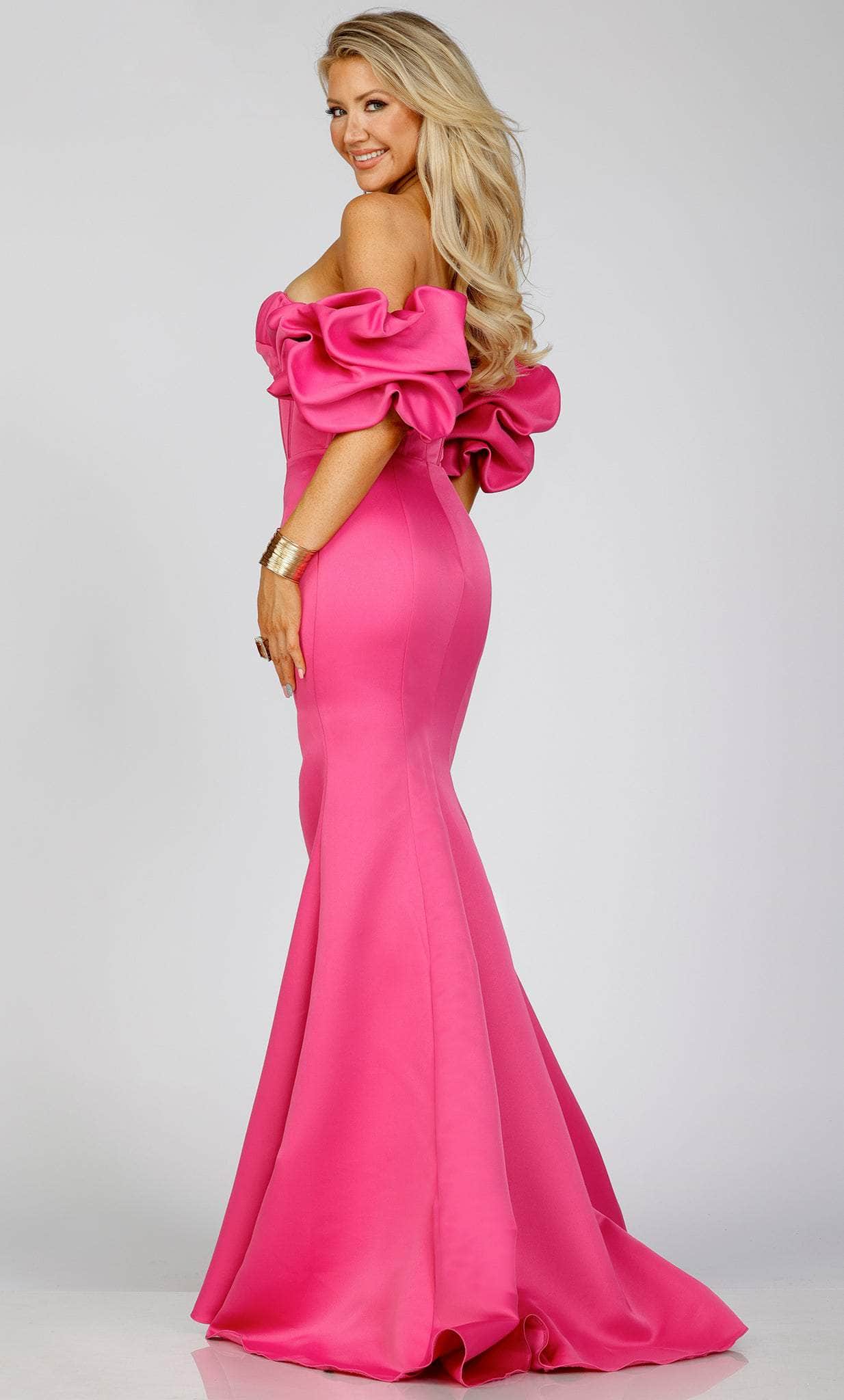 Prom Dresses Long Ruffle Formal Prom Dress Fuchsia