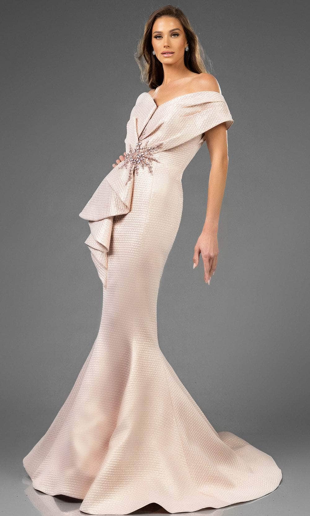 Terani Couture 251E4201 Long Mermaid Formal Metallic Evening Dress