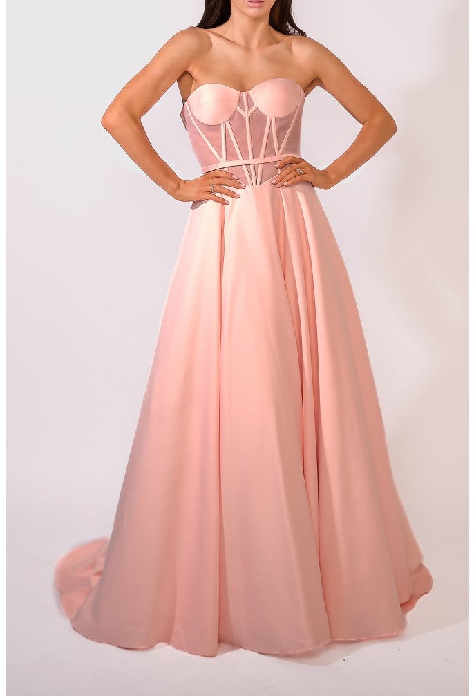Prom Dresses Long A Line Prom Gown Blush