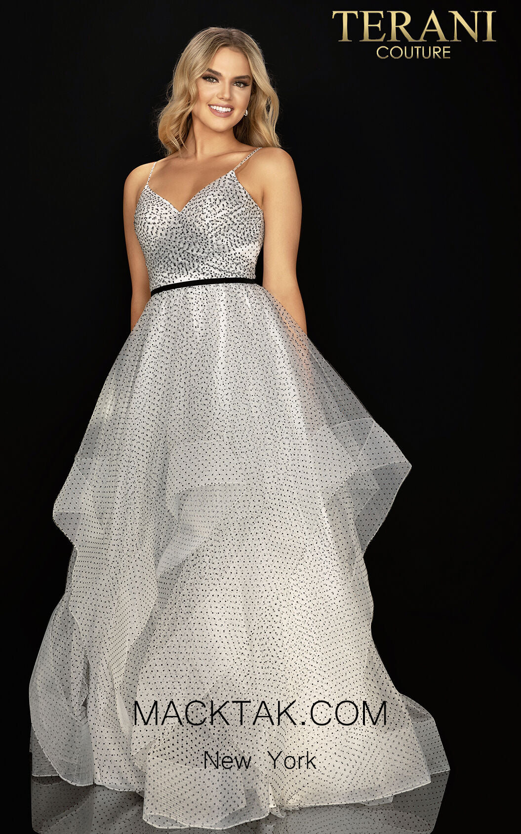 Terani Couture Spaghetti Strap Long Prom Gown 2011P1200 - The Dress Outlet