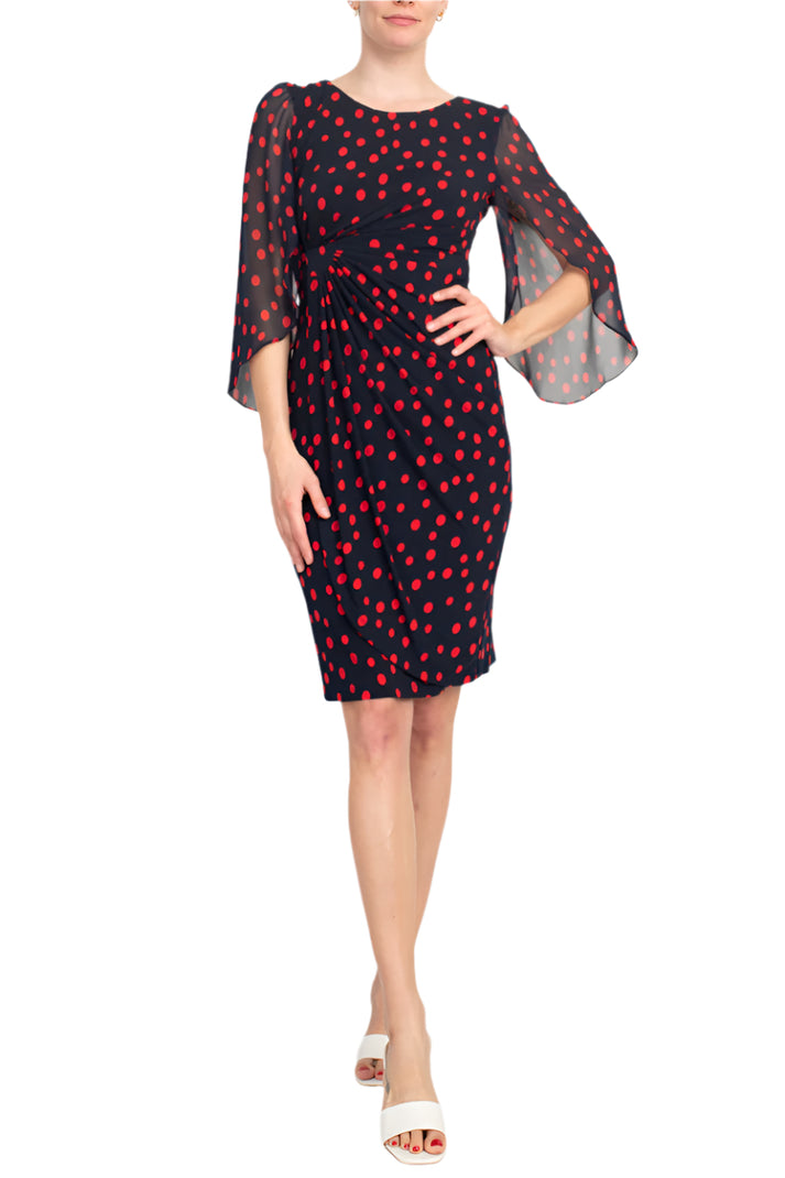 Connected Apparel TFW01832M1 Short Fitted Cocktail Cape Dress