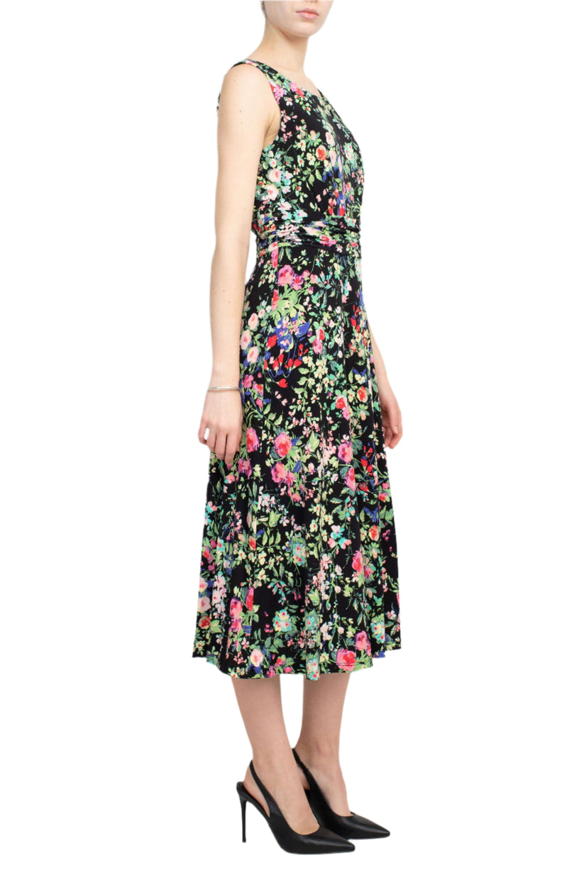 Connected Apparel THK82571M1 Midi Floral Print Cocktail Dress