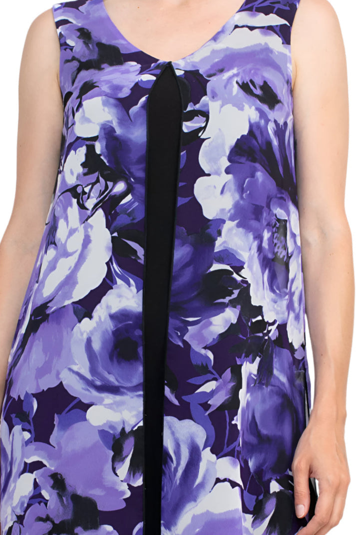 Connected Apparel TJM03824 High Low Floral Print Cocktail Dress