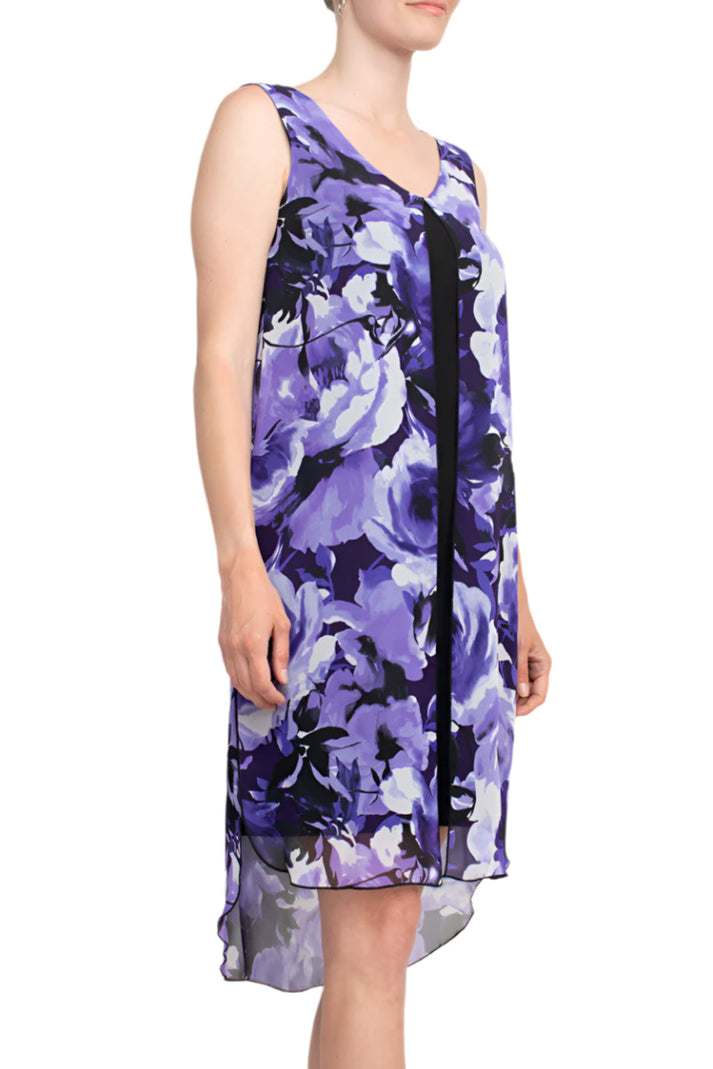 Connected Apparel TJM03824 High Low Floral Print Cocktail Dress