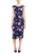 Cocktail Dresses Floral Print Midi Cocktail Dress Navy